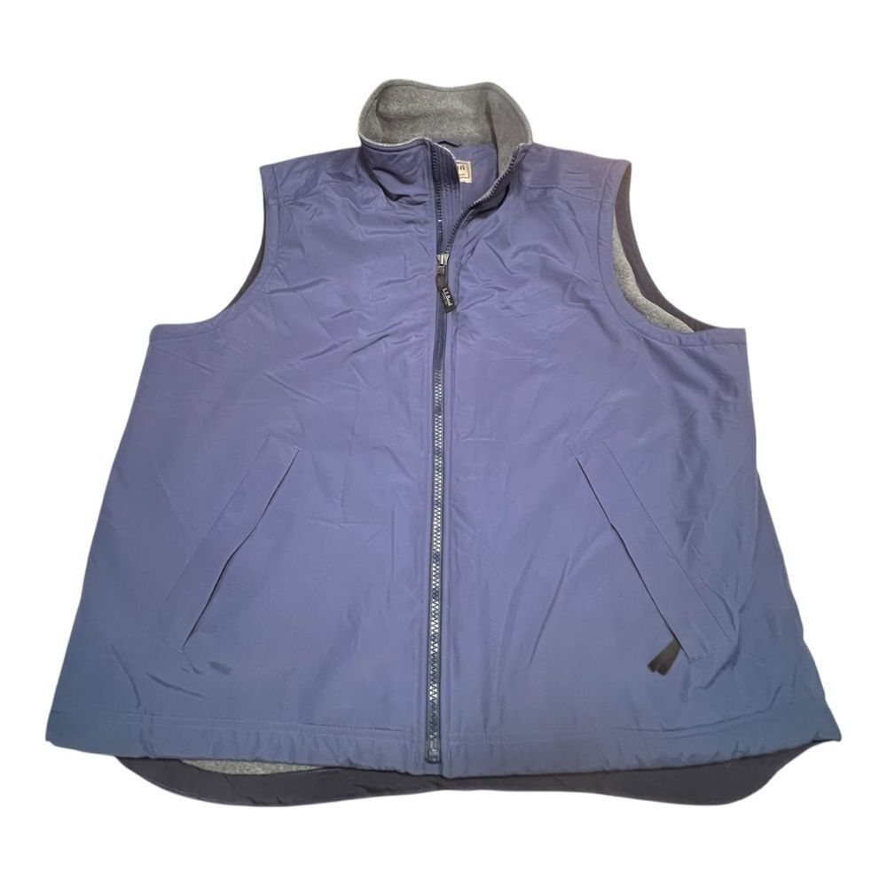 LL BEAN Men’s Fleece- Lined Zip Up Tech vest size XXL